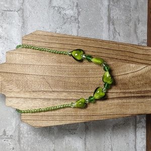 Safari Murano Art Glass Heart Necklace